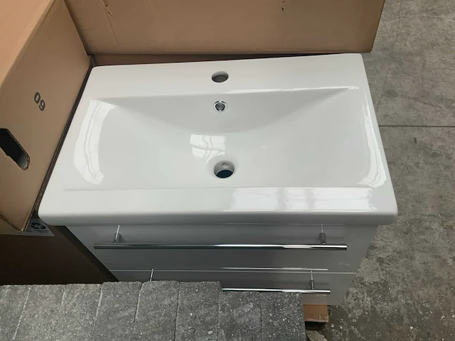 Sanox glossy white badmeubel 60cm - afbeelding 3 van  5