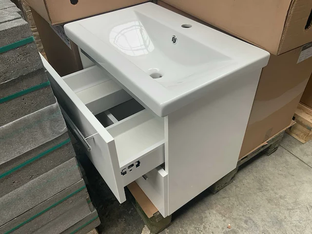Sanox glossy white badmeubel 60cm - afbeelding 4 van  5