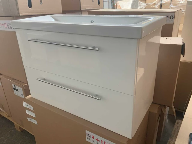 Sanox glossy white badmeubel 80cm - afbeelding 8 van  8