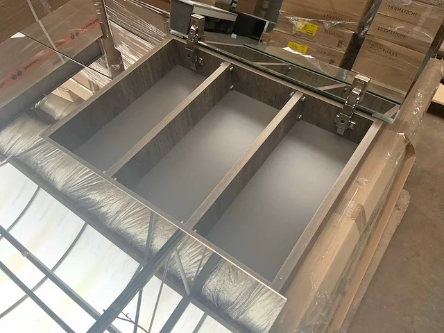 Sanox s-line espresso spiegelkast 140cm - afbeelding 3 van  5