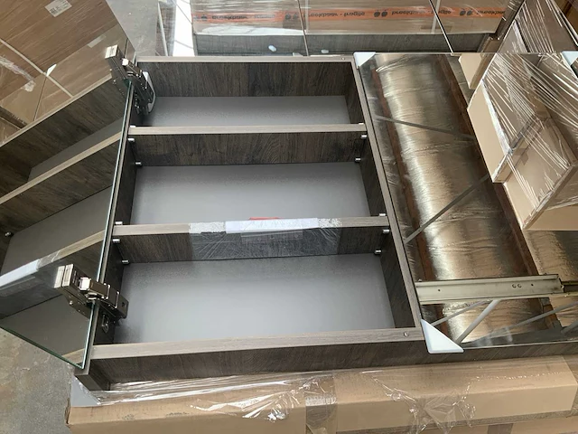 Sanox s-line espresso spiegelkast 140cm - afbeelding 5 van  5