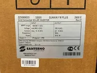Santerno sunway m plus 2600e omvormer t.b.v. zonnepanelen (1-fase) - afbeelding 5 van  5