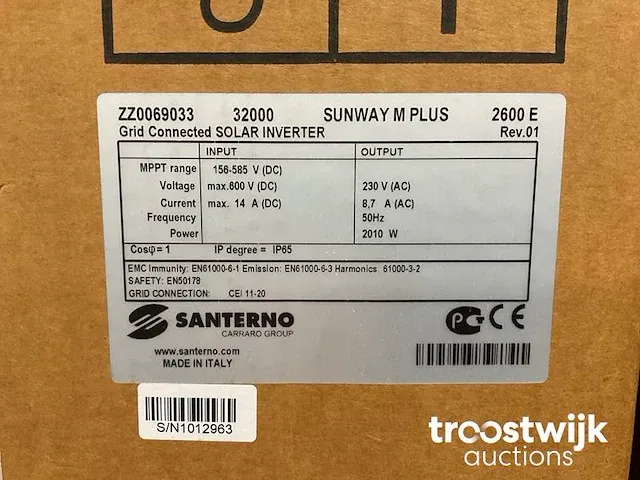 Santerno sunway m plus 2600e omvormer t.b.v. zonnepanelen (1-fase_ - afbeelding 5 van  5