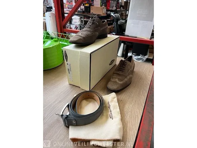 Santoni schoenen maat 43 met riem - afbeelding 6 van  8