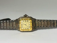 Santos horloge tie pin - verzilverd met doublé clip-on - afbeelding 3 van  7