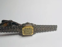 Santos horloge tie pin - verzilverd met doublé clip-on - afbeelding 4 van  7