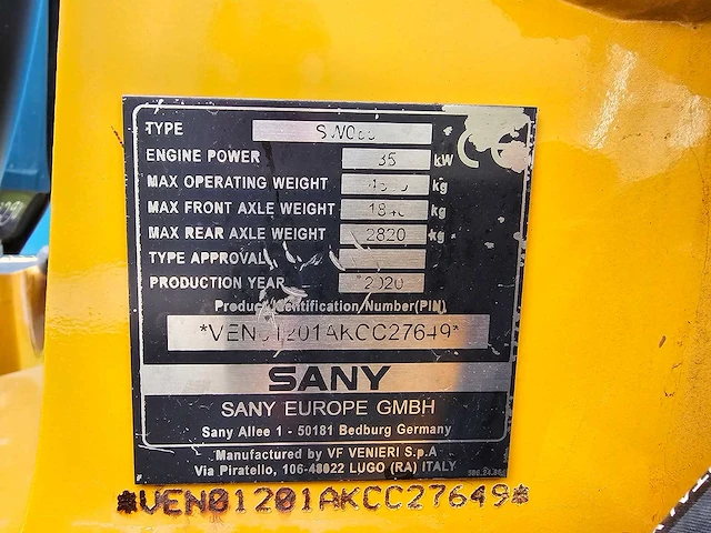 Sany - sw085 - compact loader - 2020 - afbeelding 18 van  27