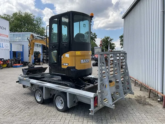 Sany sy18c minigraafmachine met machinetransporter - afbeelding 15 van  20