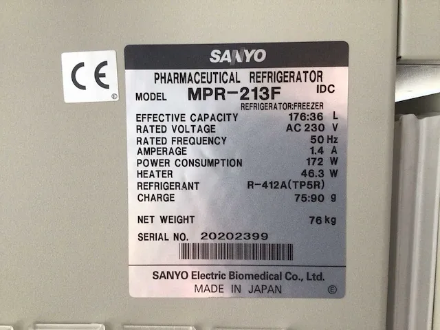 Sanyo medicool farmaceutische koelkast - afbeelding 5 van  5
