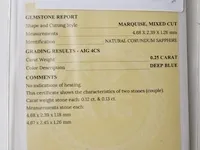 Sapphire 0.25ct aig certified - afbeelding 8 van  8