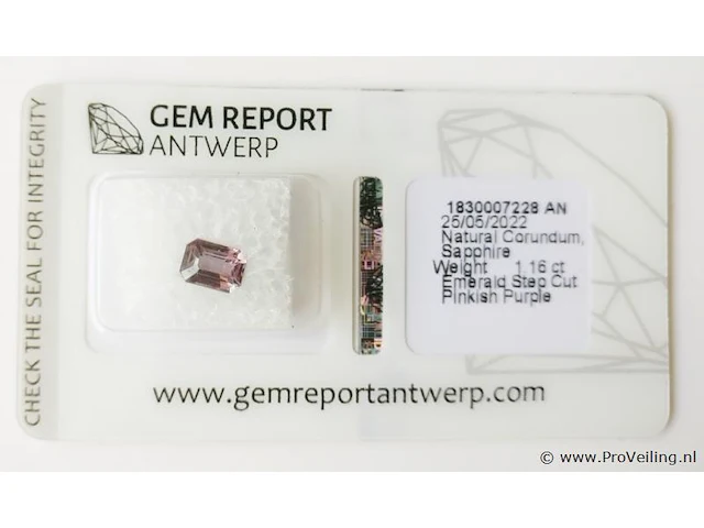 Sapphire 1.16ct gra certified - afbeelding 2 van  4