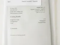 Sapphire 1.58ct gra certified - afbeelding 7 van  8