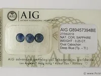 Sapphire 3.25ct aig certified - afbeelding 1 van  4