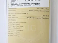 Sapphire 3.25ct aig certified - afbeelding 3 van  4