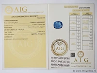 Sapphire 3.93ct gra certified - afbeelding 3 van  3