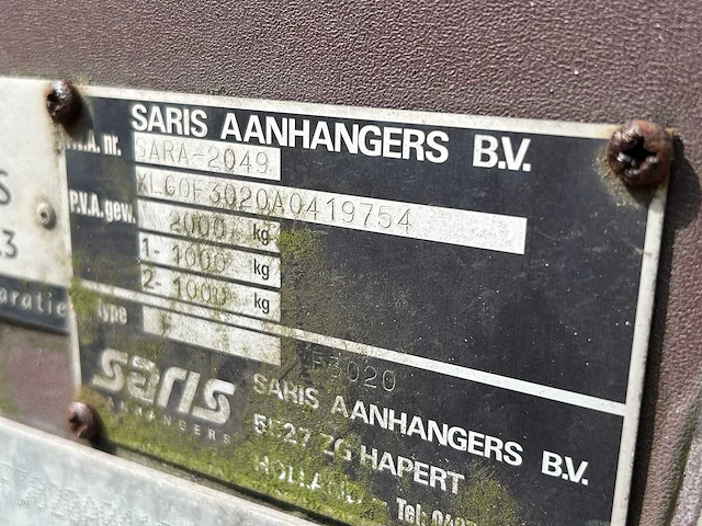 Saris - f2000 - aanhangwagen - afbeelding 11 van  12