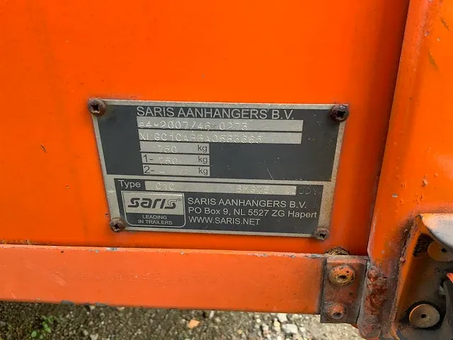 Saris 010 aanhangwagen - afbeelding 3 van  11