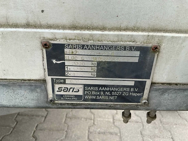 Saris c2000 aanhangwagen - afbeelding 2 van  10