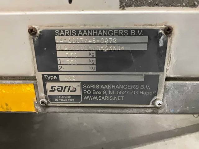 Saris v-750 aanhangwagen - afbeelding 3 van  12