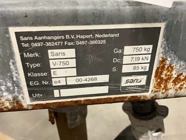 Saris v-750 aanhangwagen - afbeelding 4 van  12