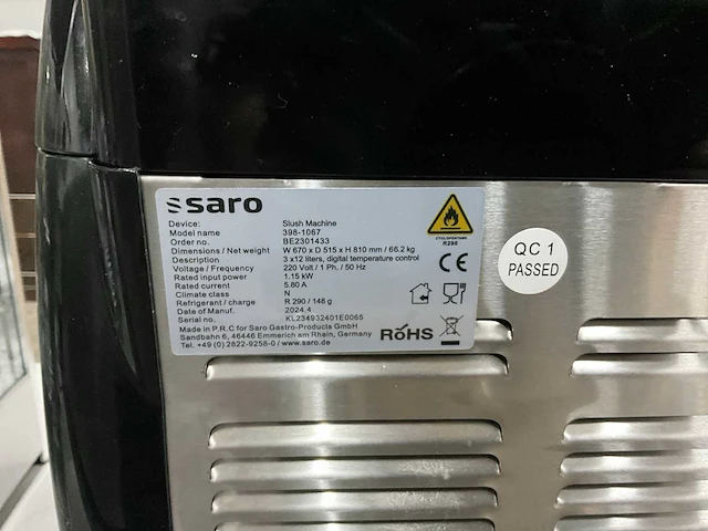 Saro - 398-1067 -slush-puppy machine - afbeelding 6 van  6