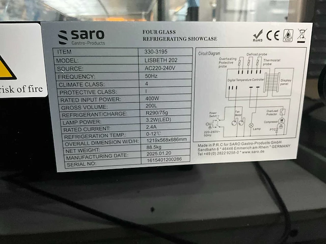 Saro - lisbeth 202 - koelvitrine - afbeelding 4 van  7