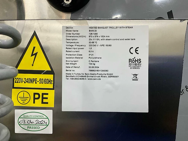 Saro bws 20 verwarmde banketwagen met stoom - afbeelding 3 van  11