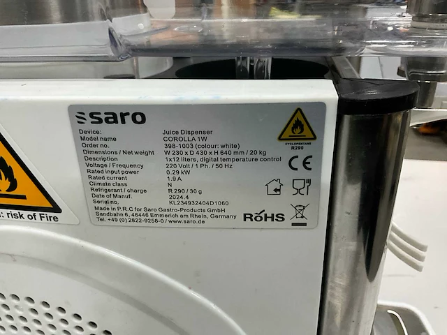 Saro carolla 1w gekoelde drankendispenser - afbeelding 4 van  6
