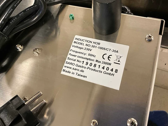 Saro ct-35a inductie kookplaat - afbeelding 8 van  8