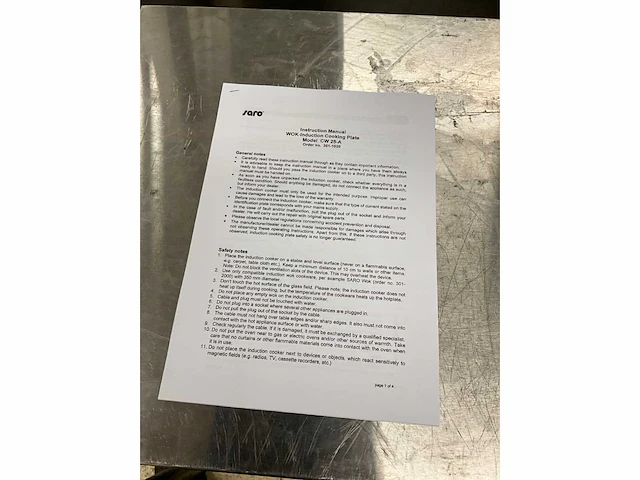 Saro cw-25a inductie wok - afbeelding 7 van  9