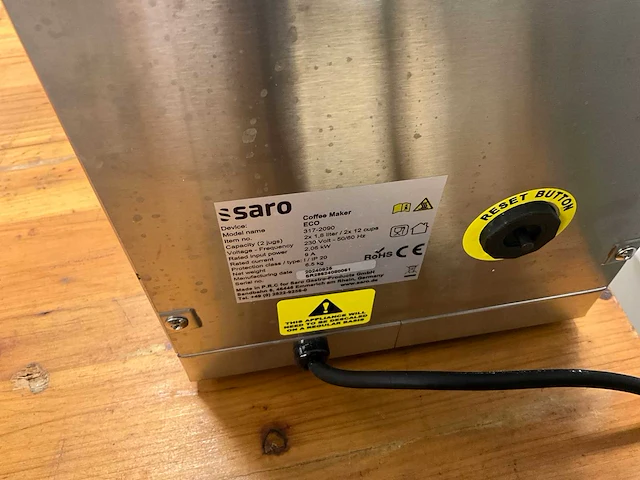Saro eco koffiemachine - afbeelding 8 van  8
