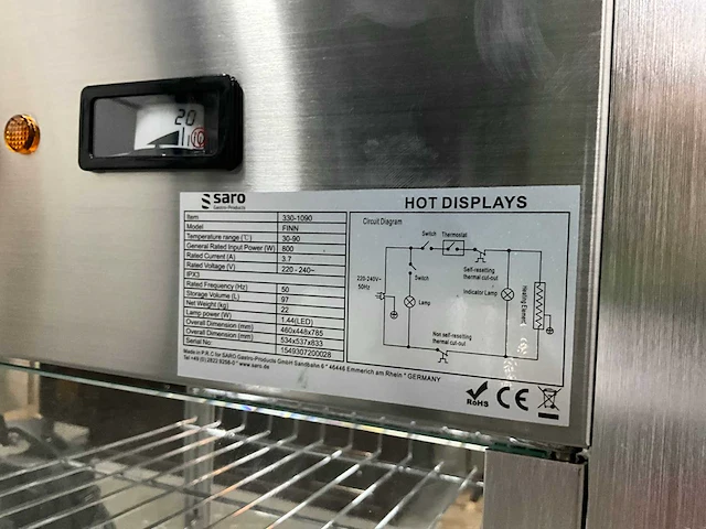 Saro finn warmhoudvitrine - afbeelding 5 van  5