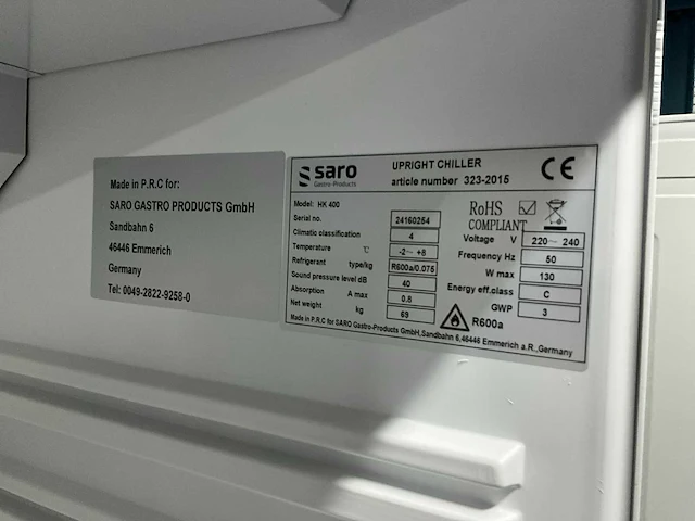 Saro hk 400 koelkast - afbeelding 7 van  9