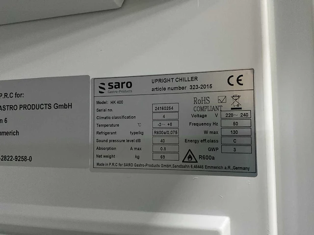 Saro hk 400 koelkast - afbeelding 5 van  7