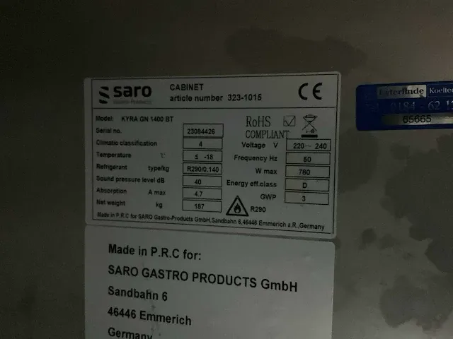 Saro kyra gn 1400 bt dubbeldeurs vrieskast - afbeelding 6 van  8
