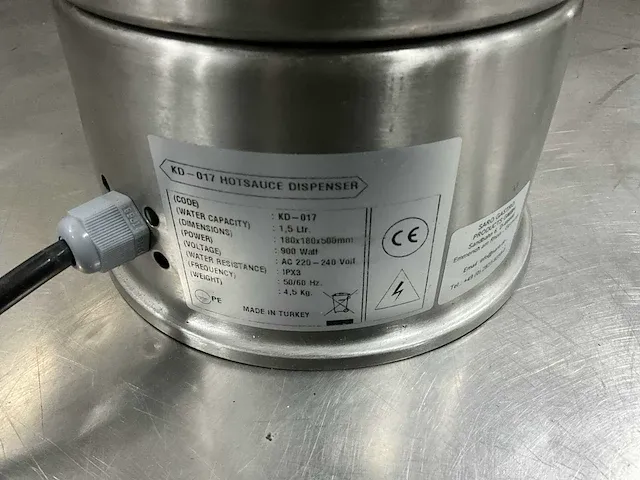 Saro pd-17 warme sausen dispenser - afbeelding 4 van  4