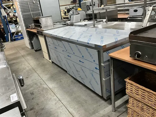 Saro rvs werktafel met onderkast - afbeelding 1 van  7