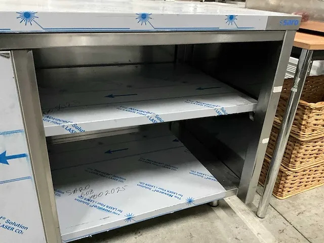 Saro rvs werktafel met onderkast - afbeelding 4 van  7