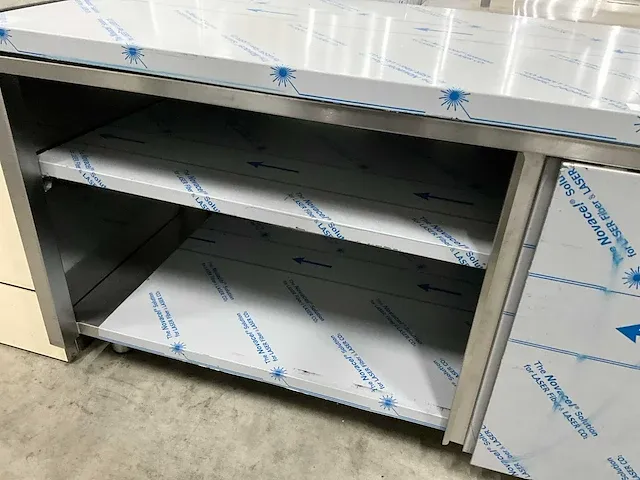 Saro rvs werktafel met onderkast - afbeelding 5 van  7