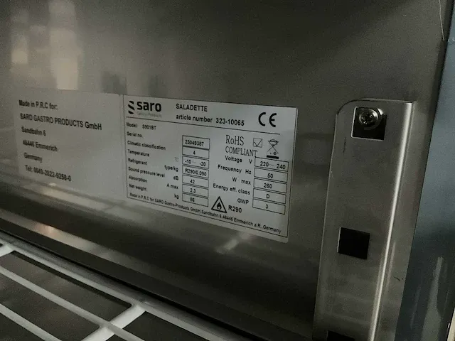 Saro s901bt vrieswerkbank - afbeelding 6 van  6
