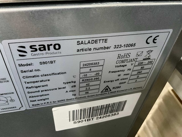 Saro s901bt vrieswerkbank - afbeelding 6 van  6