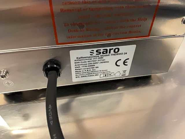 Saro sarmonica thermo 24 koffiemachine - afbeelding 7 van  7