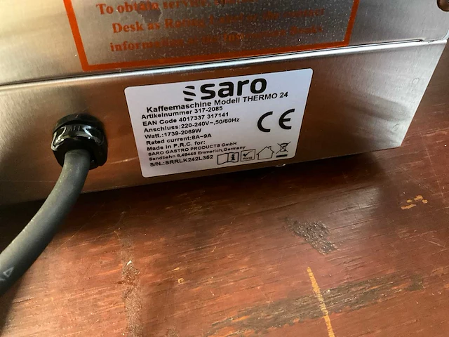 Saro sarmonica thermo 24 koffiemachine - afbeelding 4 van  12