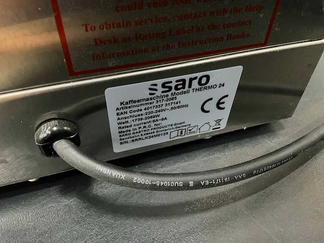 Saro thermo 24 koffiemachine met thermoskan - afbeelding 7 van  7