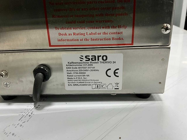 Saro thermo 24 koffiemachine met thermoskan - afbeelding 5 van  5