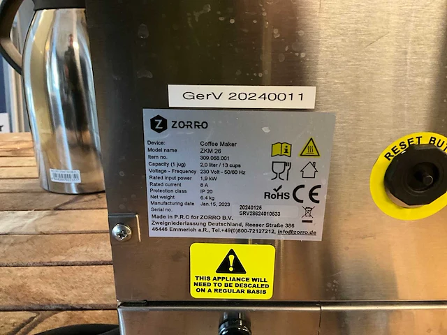 Saro zkm 26 koffiemachine - afbeelding 5 van  5
