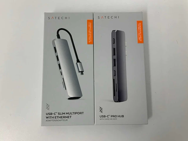 Satechi - usb-c pro hub + usb-c slim multiport with ethernet (2x) - afbeelding 1 van  2