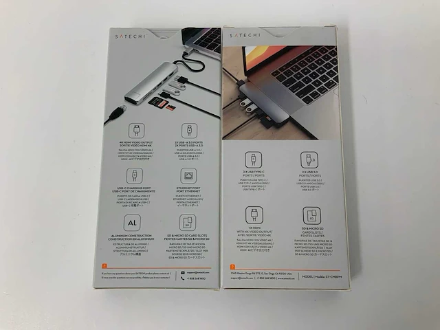 Satechi - usb-c pro hub + usb-c slim multiport with ethernet (2x) - afbeelding 2 van  2