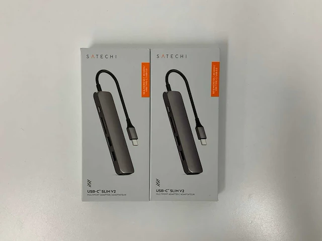 Satechi - usb-c slim v2 multiport adapter (2x) - afbeelding 1 van  2