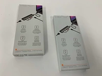 Satechi hub usb c 6 in 1 slim classic, multiport adapter met 4k hdmi, 60w pd opladen, 2 usb-a poorten, microsd/sd kaartlezers, spacegrijs (2x) - afbeelding 2 van  2